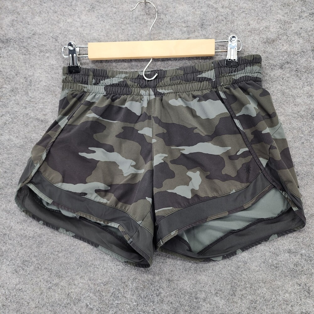 Athleta Shorts Womens XS Mesh Racer Run Green Camo Lined